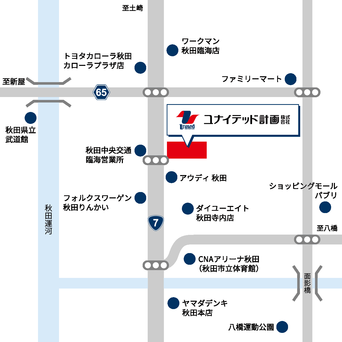 本社の地図